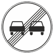 Дорожный знак 3.21 «Конец зоны запрещения обгона» (металл 0,8 мм, II типоразмер: диаметр 700 мм, С/О пленка: тип А коммерческая)